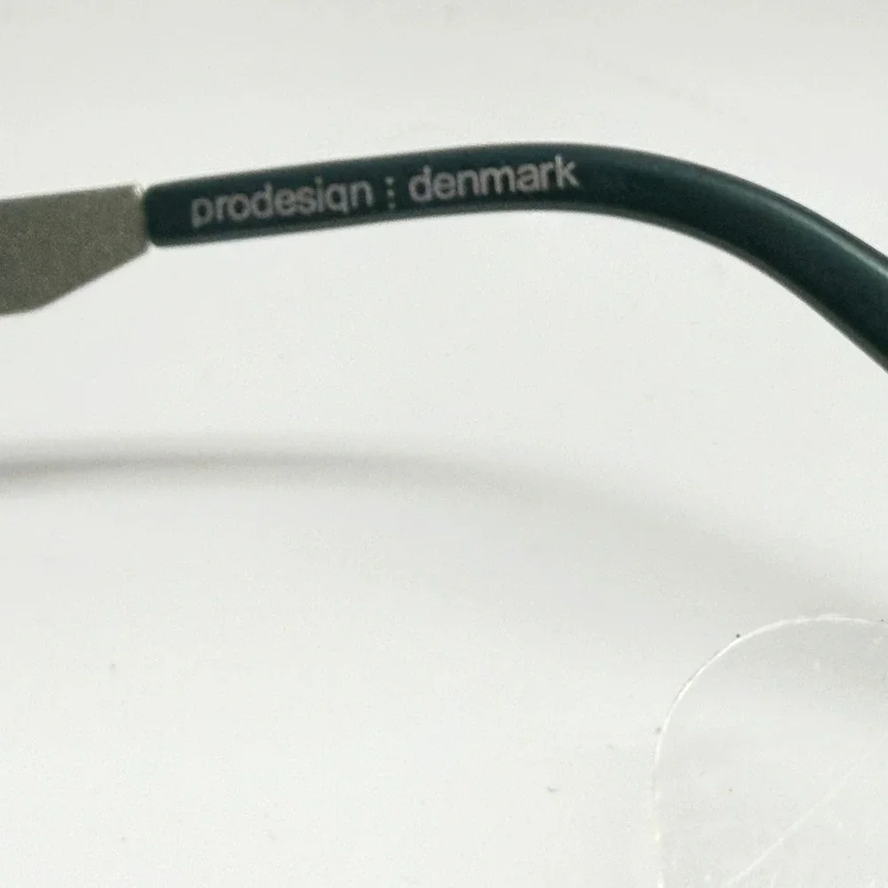 Prodesign Denmark 1208 c.4021 Red Silver Semi Rimless Eyeglasses 52-17-130